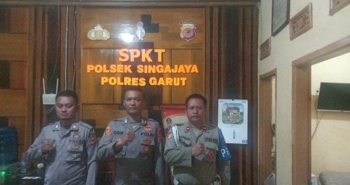 Polsek Singajaya melaksanakan sispam mako