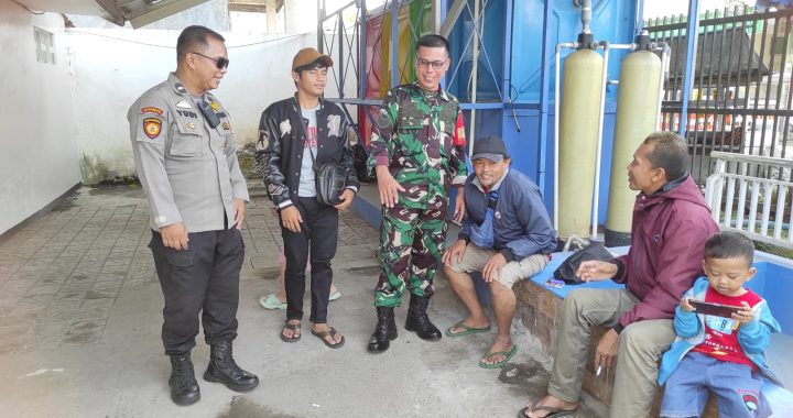 Aipda yudi melaksanakan giat sinergitas TNI Polri