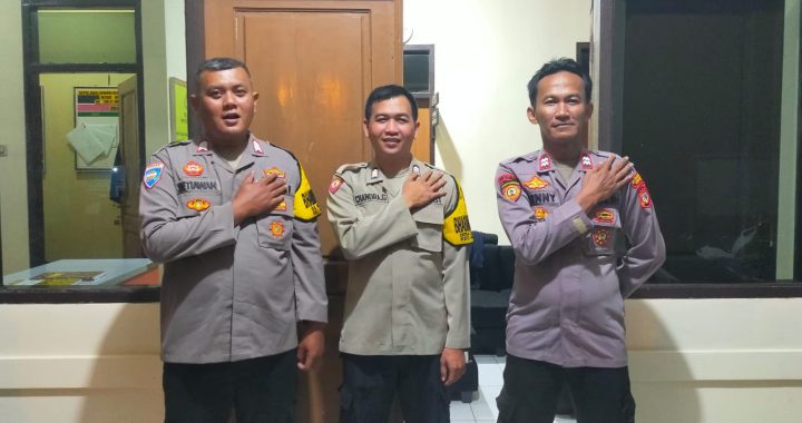 Personil Polsek Pamulihan  Polres Garut Polda Jabar Melaksanakan Sispam Mako atau Sistem Pengamanan Markas Komando di Mako Polsek Pamulihan