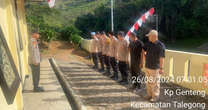 Kaplosek Talegong Gelar Apel Pagi Berikan Arahan Bagi Anggota