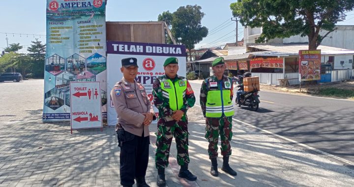 Panit binmas Polsek limbangan melaksanakan giat sinergitas TNI Polri