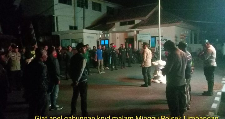 Guna mencegah terjadinya gangguan kamtibmas Kapolsek Limbangan melaksanakan apel gabungan KRYD