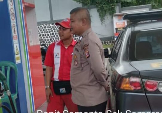 Personil polsek samarang patroli dialogis di spbu jati