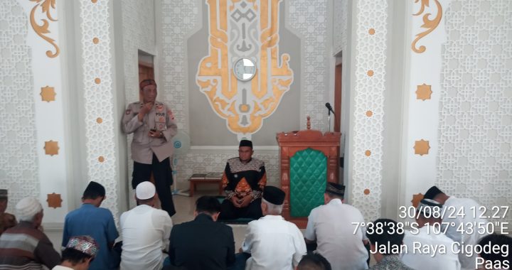 Kapolsek Jumat Curhat Bersama Jemah Masjid At-Taubah