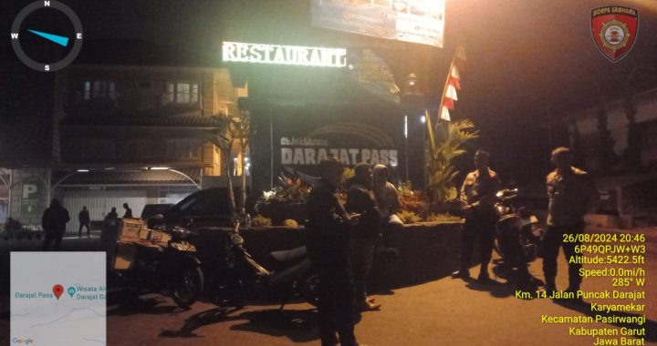 Polsek Pasirwangi Patroli kryd malam sambangi warga