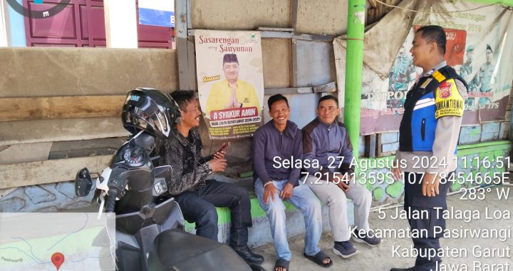 Bhabinkamtibmas, polsek pasirwngi berikan himbauan kamtibmas