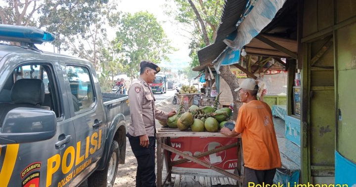 anggota polsek limbangan terus berikan pesan pesan kamtibmas kepada masyarakat