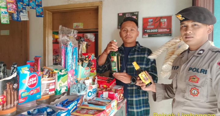 Anggota polsek limbangan laksanakan giat razia minuman keras