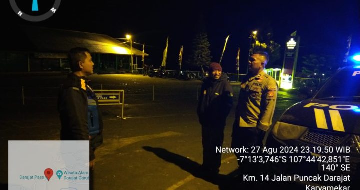 Giat Patroli Malam Polsek Pasirwangi di wilayah Area Star Energy