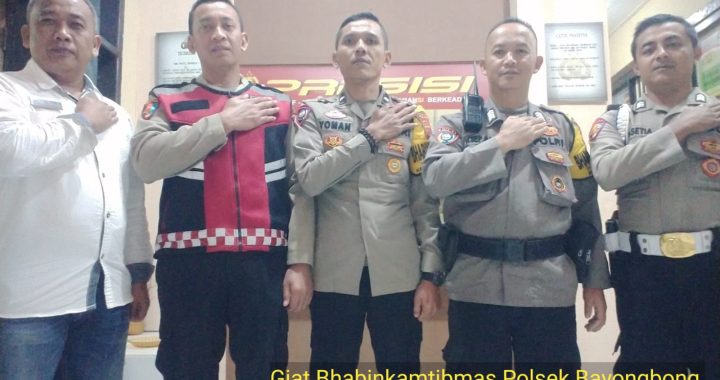 ANGGOTA POLSEK BAYONGBONG DAN POLSUBSEKTOR CIGEDUG  GIAT SISPAM MAKO UNTUK MENCIPTAKAN SITUASI KAMTIBMAS AMAN DAN KONDUSIF