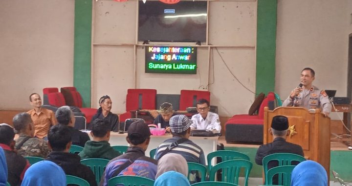 Kapolsek limbangan melaksanakan sosialisasi kamtibmas