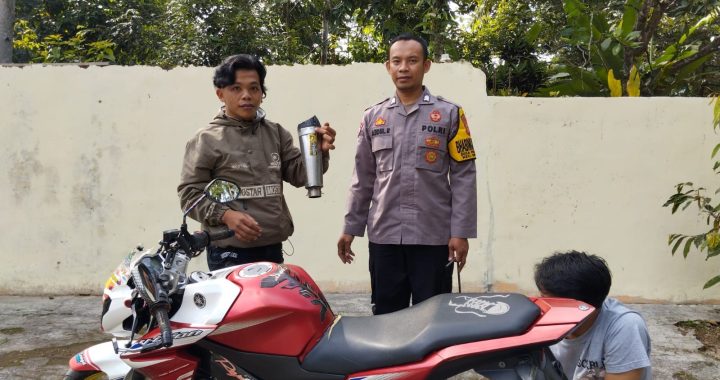 Polsek Singajaya melaksanakan penertiban knalpot bising/brong