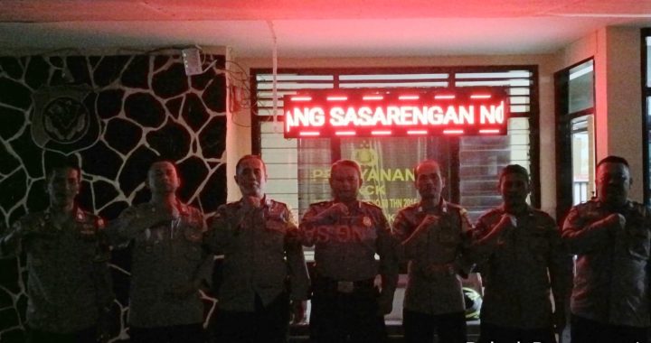 polsek banyuresmi anggota melaksanakan sispam mako