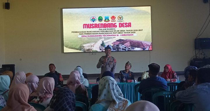 Kapolsek limbangan berikan sosialisasi kepada masyarakat dengan mengadakan acara ngariung kamtibmas