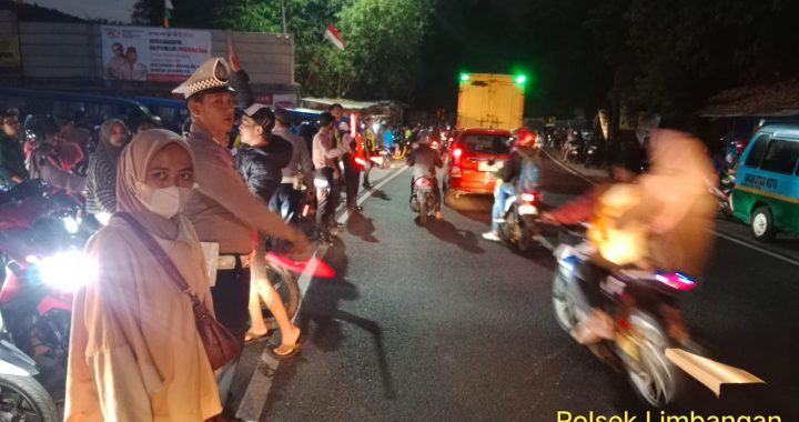 Unit lantas polsek limbangan laksanakan giat gatur rawan sore