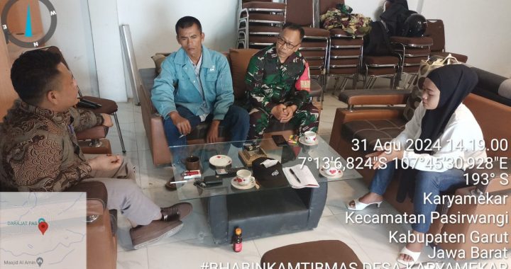 Babinsan dan Bhabinkamtibmas Polsek Pasirwangi melaksanakan sambang