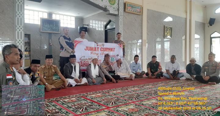 Kapolsek Pasirwangi rutin melaksanakan Giat Jumat Curhat sekaligus Trauma Healing Pasca Gempa