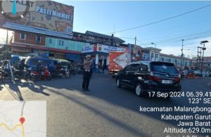 Gatur Lalin Pagi Personel Polsek Malangbong Polres Garut