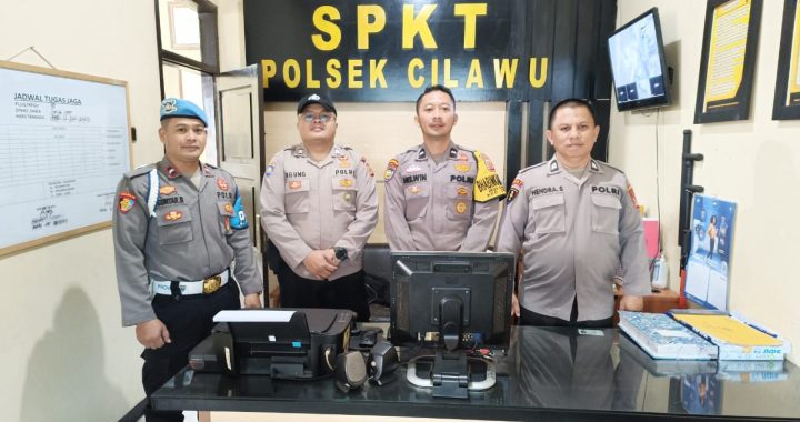 Personel Polsek Cilawu Lakukan Serah Terima Tugas Jaga