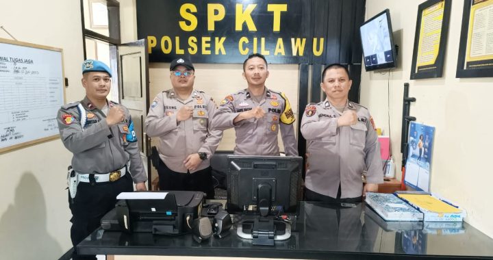 Personel Polsek Cilawu Gelar Serah Terima Tugas Jaga