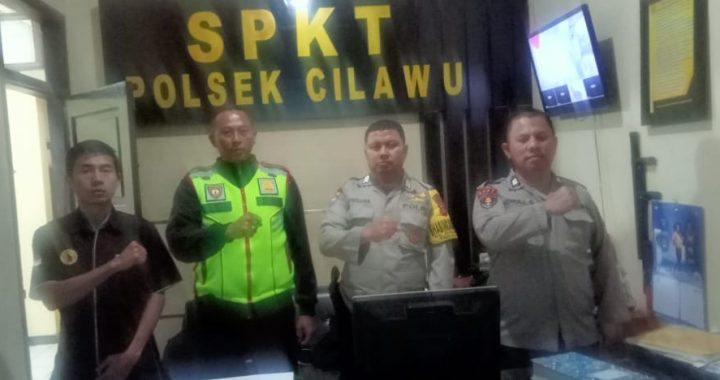 Personil Polsek Cilawu LAksanakan Sispammako