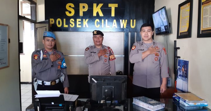 Personel Polsek Cilawu Menggelar Serah Terima Tugas Piket