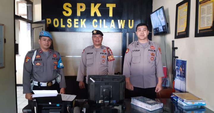 Personel Polsek Cilawu Serah Terima Tugas Piket