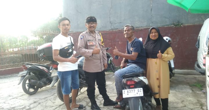 Bhabinkamtibmas Polsek Garut Kota Aipda Novi Sosialisasikan Oncall Lapor Pak Bhabin