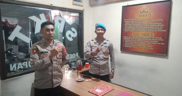 Anggota Polsek Cisurupan Melaksanakan Giat Sispam Mako