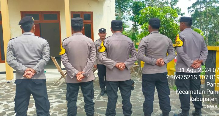 Giat Rutin Apel Pagi Polsek Pamulihan  Polres Garut Pelaksanaan apel pagi sebelum melaksanakan kegiatan