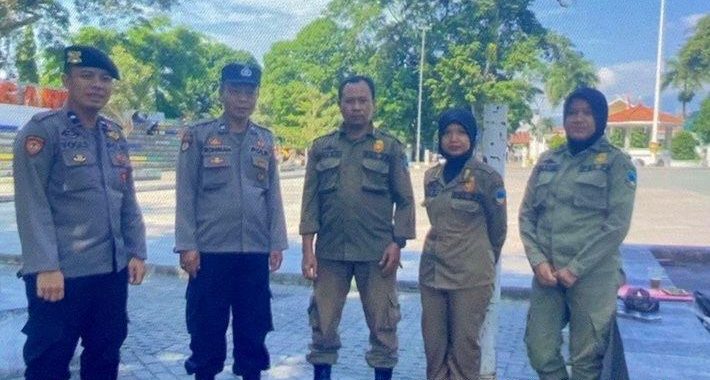 Unit Samapta Polsek Garut Kota Lakukan Monitoring Kamtibmas Di Alun-alun Garut