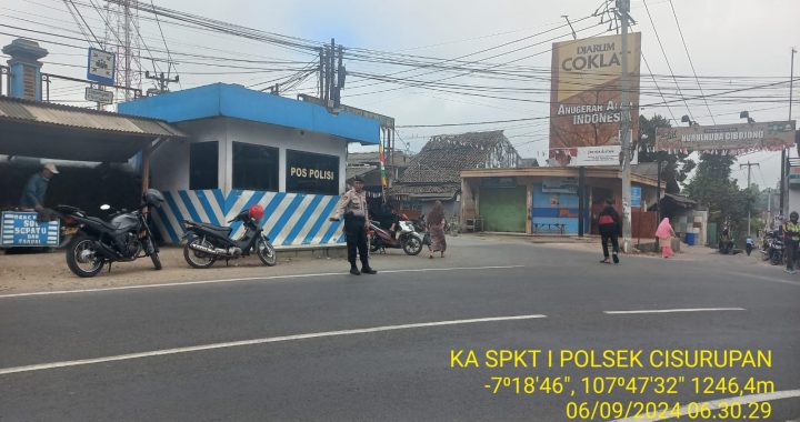 Personil Polsek Cisurupan Melaksanakan Gatur Pagi di SP3 Cisurupan