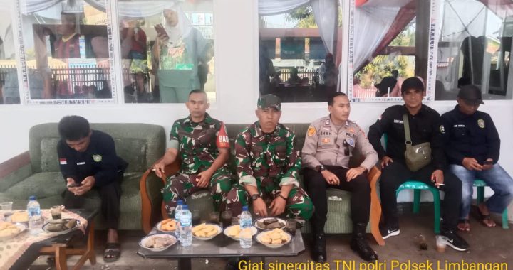 Bhabinkamtibmas desa pelita asih melaksanakan giat sinergitas TNI Polri