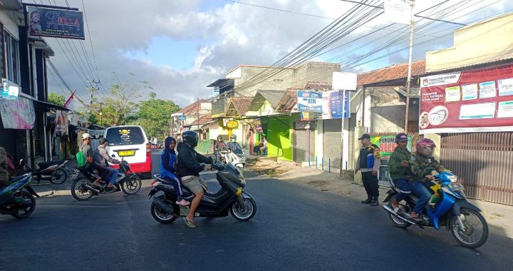 Polsek Wanaraja Memonitor Lokasi Rawan Laka