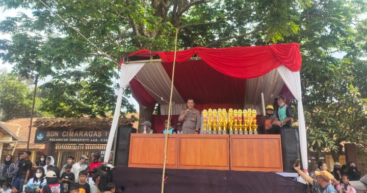 Kapolsek Wanaraja Sampaikan Himbauan Selama Pengamanan