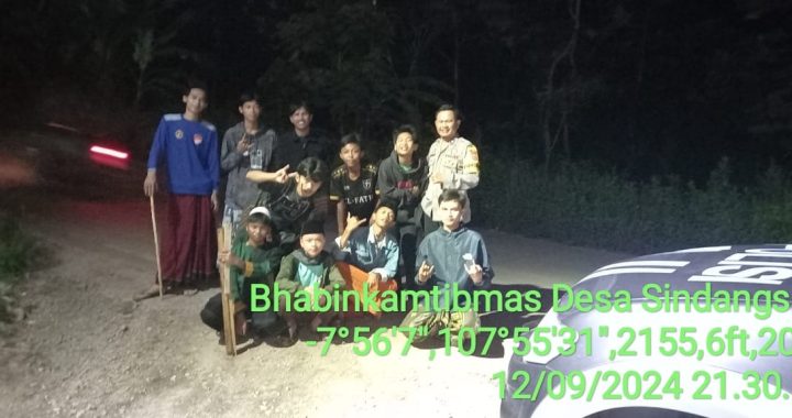 Piket jaga mako sek leuwigoong laksanakan giat kryd malam garut lautan biru