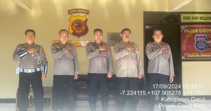 Sebelum Pelaksanaan Tugas Jaga Personil Polsek Garut Kota Lakukan Sispam Mako