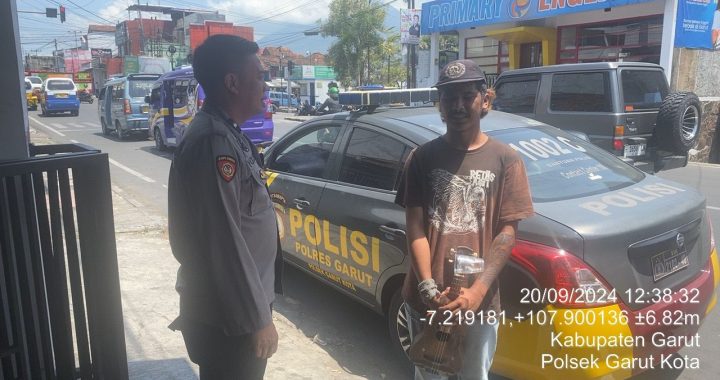 Unit Patroli Samapta Polsek Garut Kota Lakukan Pembinaan Terhadap Pengamen Jalanan