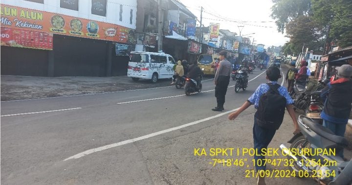 Kegiatan Rutin Gatur Rawan Pagi Di SP3 Cisurupan