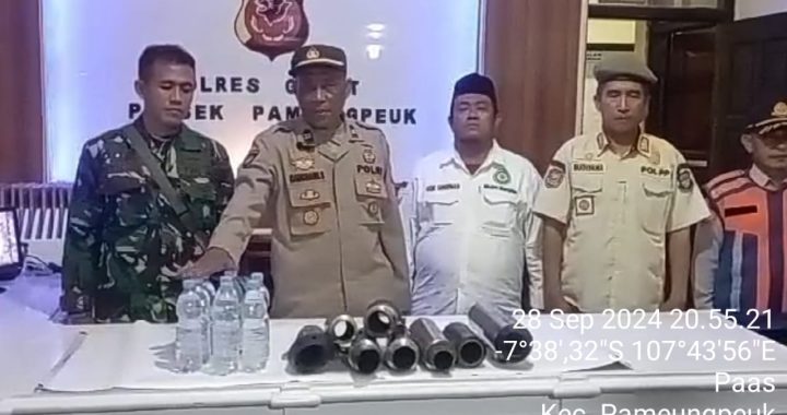 Kapolsek Pameungpeuk Gelar Patroli Gabungan Dalam Jaga Kamtibmas Di Malam Minggu