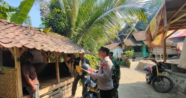 Bhabinkamtibmas Polsek Bungbulang melaksanakan Himbauan Kamtibmas