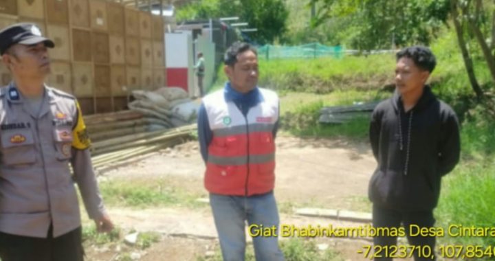 Bhabin polsek samarang patroli tatap muka di desa cintarakyat