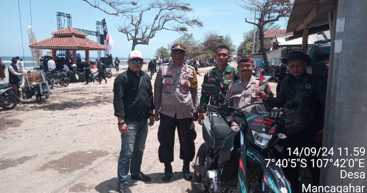 Kapolsek Pameungpeuk Patroli Dialogis Dalam Cooling System Di Kawasan Pantai Sayang Heulang