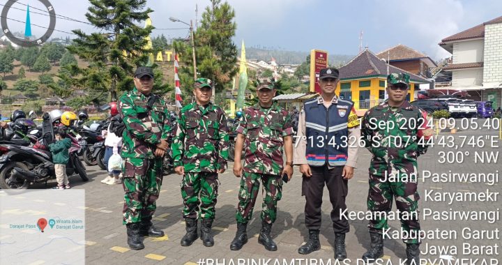 Sinergitas Tni Polri Polsek Pasirwangi sambang dalam rangka giat touring