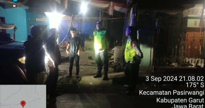 Giat Patroli Malam Polsek Pasirwangi ke pemukiman warga