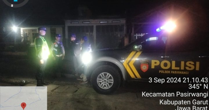 Polsek Pasirwangi Rutin melaksanakan patroli malam garut lautan biru