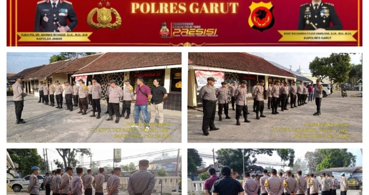 polsek banyuresmi melaksanakan kegiatan  apel pagi