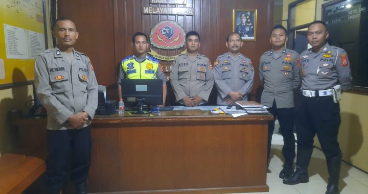 Anggota polsek limbangan laksanakan giat sispam mako