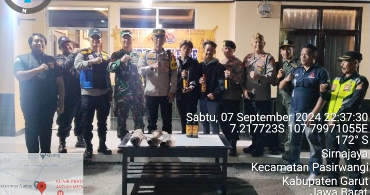 Kapolsek Pasirwangi Pimpin Giat KRYD Malam Minggu