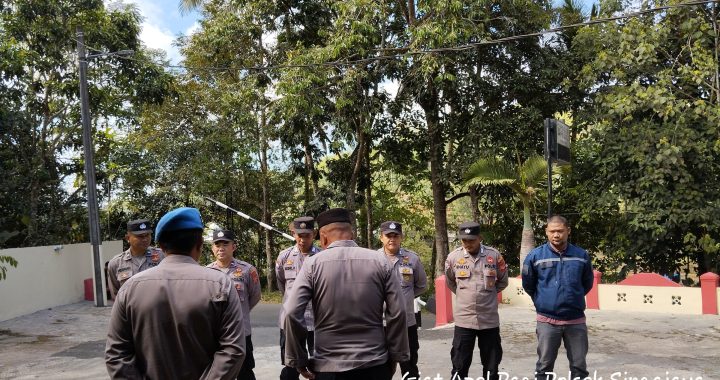 Kapolsek Singajaya sampaikan arahan dalam giat Apel pagi